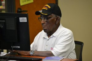 John World War II Veteran in Computer Class