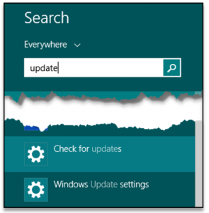 Search Window for Updates