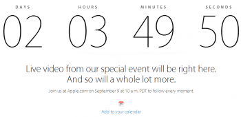 Apple countdown to September 9, 2015