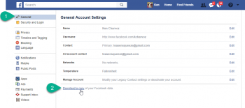 Download Facebook Data