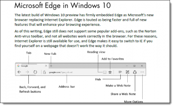 Microsoft Edge in Windows 10