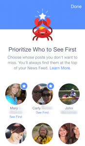 Facebook Prioritize Friends First List