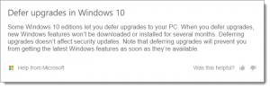 Windows 10 Defer Updates